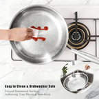 Titanium Pan,100% Non-toxic Titanium Pan,Non Stick Chemical-Free,Extreme