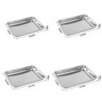 Stainless Steel Roasting, Pan Non-Stick Big Roaster Pan for Grilling or Drip Pan Silver