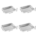 Stainless Steel Roasting, Pan Non-Stick Big Roaster Pan for Grilling or Drip Pan Silver
