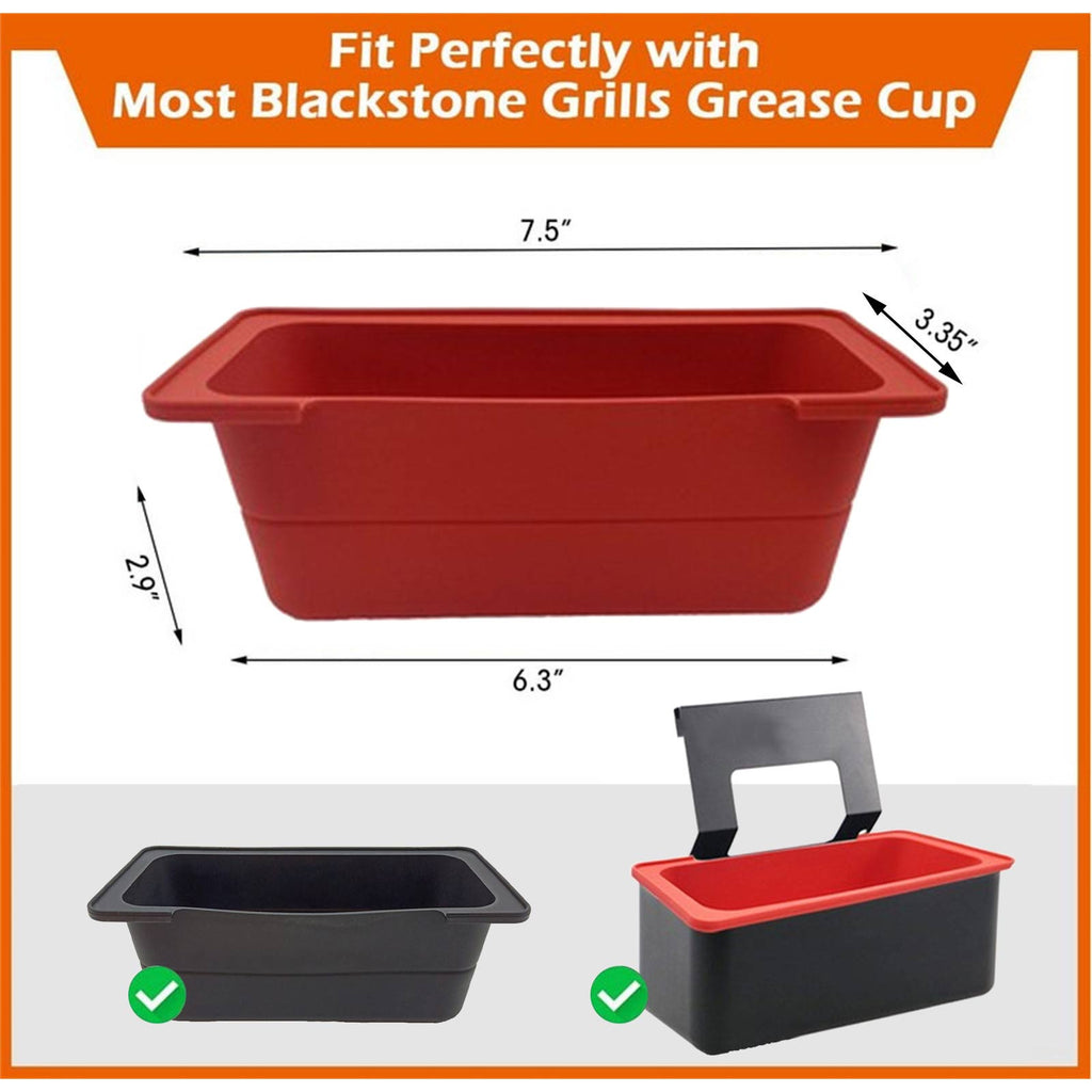 Reusable Silicone Grease Cup Liners for Grills and Griddles,High-Temperature Food-Grade Material Catches Drippings,Dishwasher Safe for Easy Cleaning,Eco-Friendly Alternative to Foil Pans Blue
