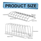 1 Pcs Lid Organizer,Pot Lid Organizer,Metal Pot Lid Holder,8-Tier Pot Lid Rack for Bakeware Dish Plate
