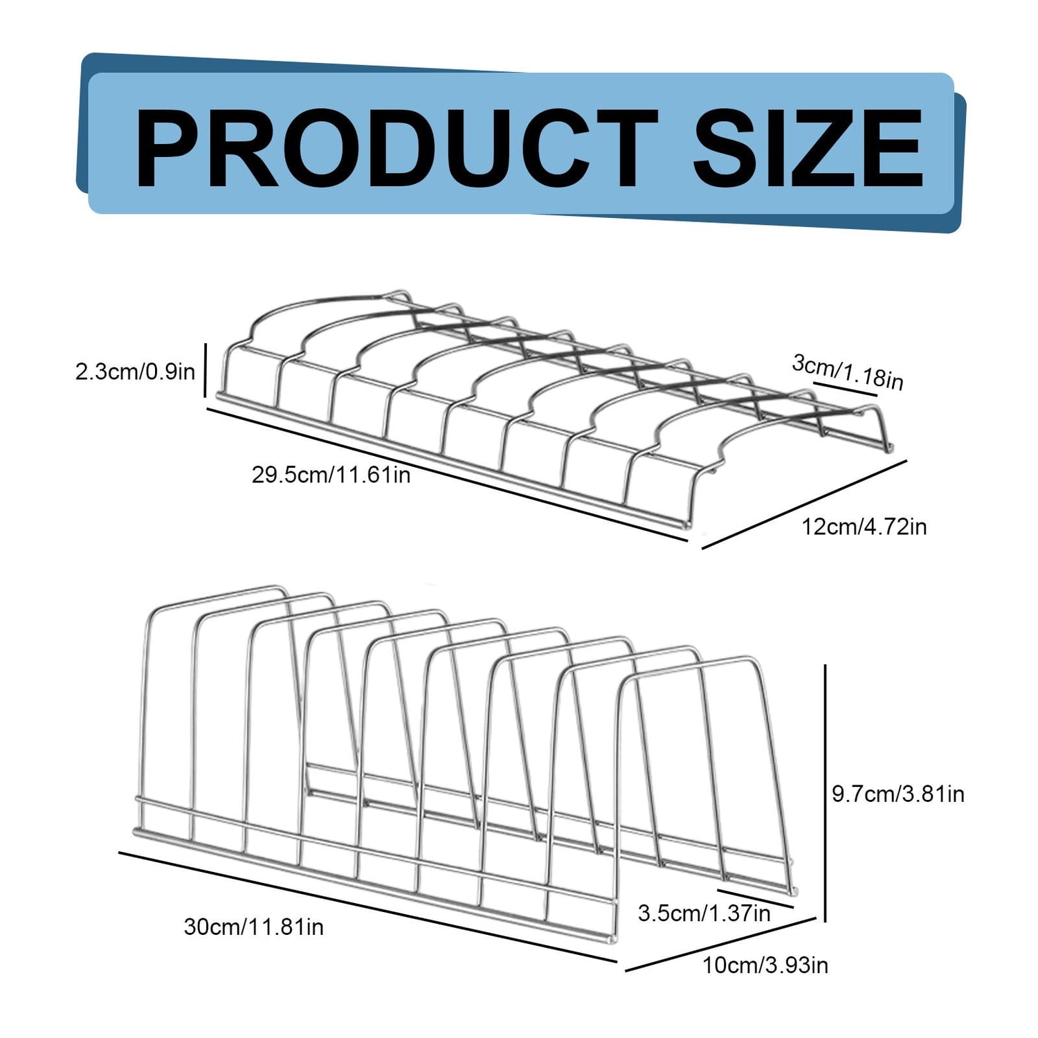 1 Pcs Lid Organizer,Pot Lid Organizer,Metal Pot Lid Holder,8-Tier Pot Lid Rack for Bakeware Dish Plate - Flavour Fushion Cooking Shop
