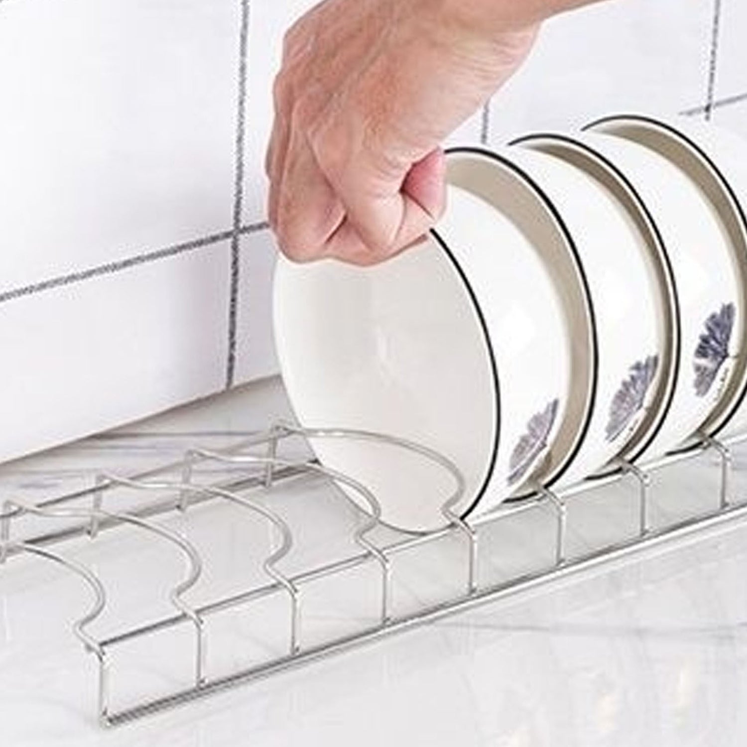 1 Pcs Lid Organizer,Pot Lid Organizer,Metal Pot Lid Holder,8-Tier Pot Lid Rack for Bakeware Dish Plate - Flavour Fushion Cooking Shop
