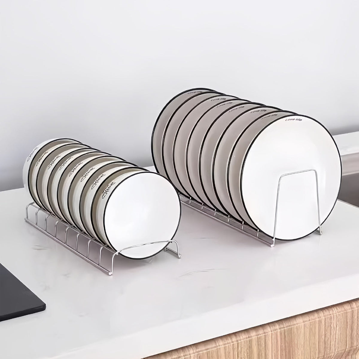 1 Pcs Lid Organizer,Pot Lid Organizer,Metal Pot Lid Holder,8-Tier Pot Lid Rack for Bakeware Dish Plate - Flavour Fushion Cooking Shop