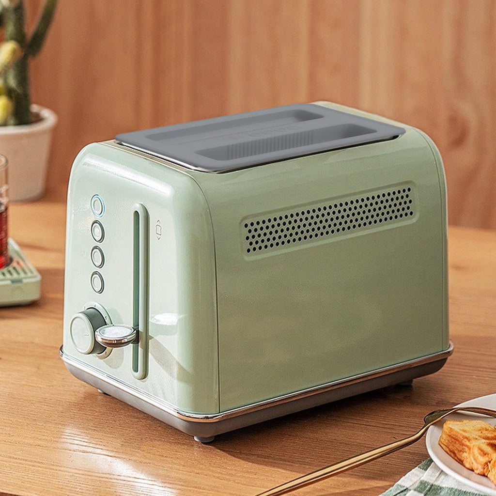 CCMAOLU Silicone Toaster Cover 2 Slice Wide Slot,Reusable Heat Resistance Bread Machine Topper Cover,Dirt Proof Sandwich Accessories That Fit Most Toasters,Simple Design Easy to Clean & Wipe Gray