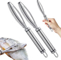 Fish Scales Scraping Tool, 2024 New Multifunction Stainless Steel Fish Scale Remover Fish Cleaning Kit, Premium Fish Descaler Sawtooth Fish Scaler Remover Kitchen Tool for Home 2PC