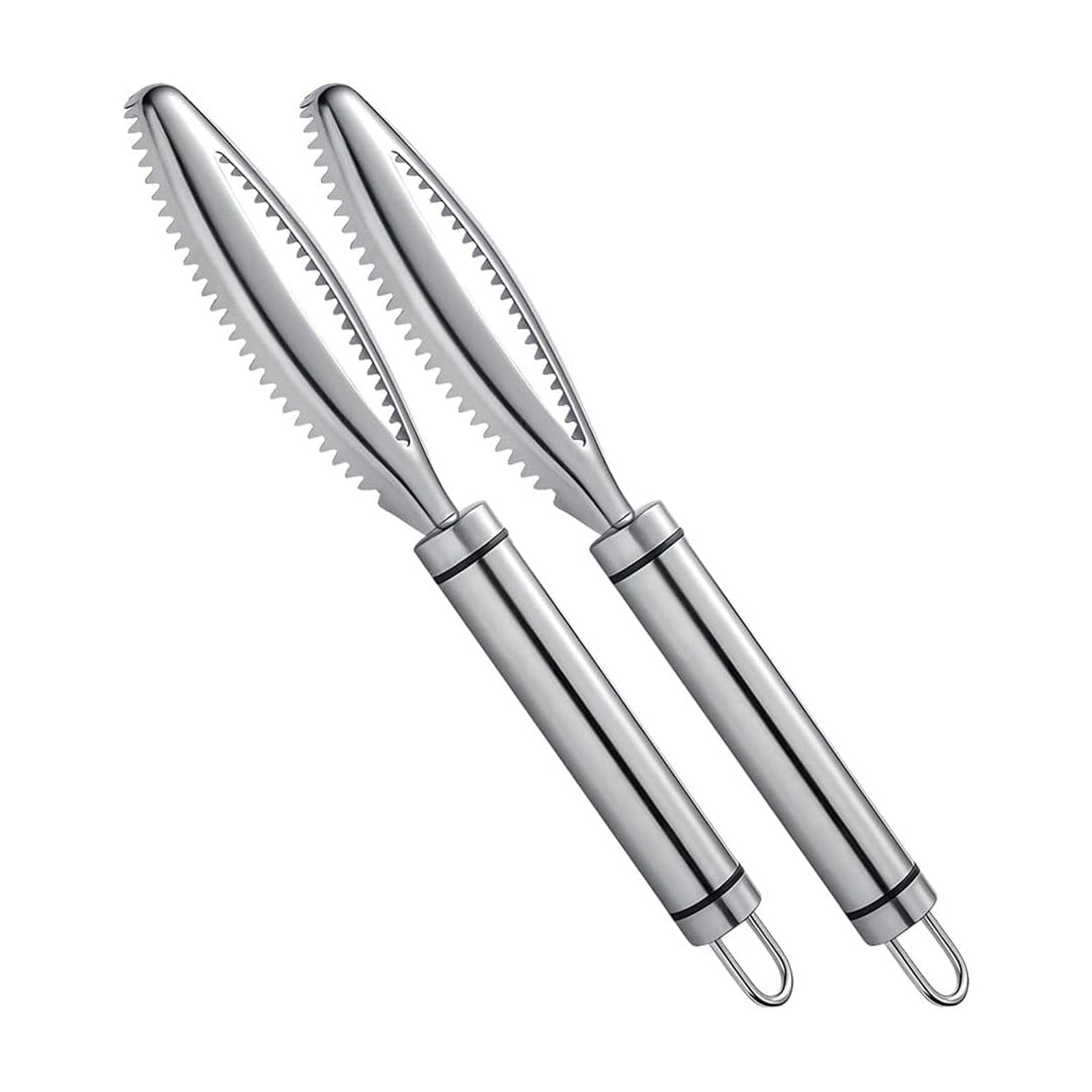 Fish Scales Scraping Tool, 2024 New Multifunction Stainless Steel Fish Scale Remover Fish Cleaning Kit, Premium Fish Descaler Sawtooth Fish Scaler Remover Kitchen Tool for Home 2PC