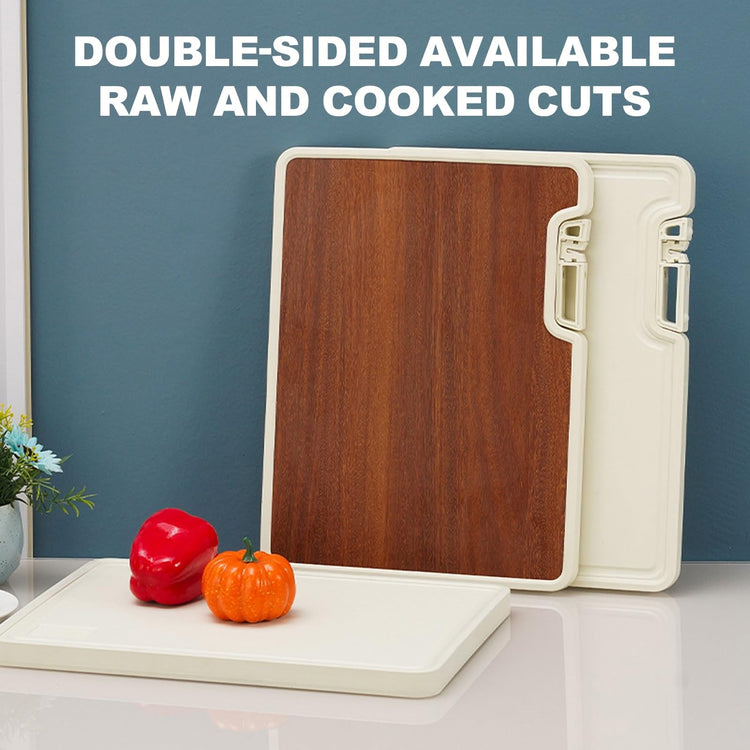 Double-sided cutting board - Serving board - Drinks board Brown - 1 - Flavour Fushion Cooking Shop