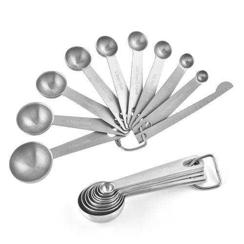 10-Piece Stainless Steel Measuring Spoon Set