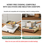 Induction Saucepan - Mini Deep Fryer - Milk Pan - Square Cooking Pot - Stainless Steel