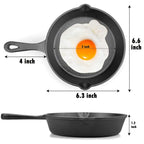 Cast Iron Frying Pan - Mini Skillet - Ø 16 cm - Egg Pan - Tapas Pan 1 Piece