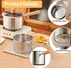 Deep fryer - Deep fryer - Saucepan - Cooking pot - Frying basket - Doughnut pan Electric