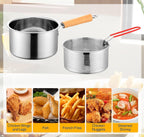 Deep fryer - Deep fryer - Saucepan - Cooking pot - Frying basket - Doughnut pan Electric