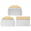 Dough Scraper - Dough Cutter - Ribbed Knife - Dough Cutter - Baking Utensils - Potato Cutter - Golf Knife - Baker's Knife - Pizza Cutter - Dough Knife - Kitchen Aid - Baking Utensils - Vegetable Cutter - Pizza Knife - Silver and Wood - 3 Pieces