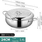 Deep Fryer - Tempura Pan - 24 cm - Perfect for Family Meals
