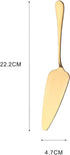Cake Peel | Pizza Peel | Cake Cutter | Pizza Cutter | With Serrated Edge | Stainless Steel | Bronze - Flavour Fushion Cooking Shop