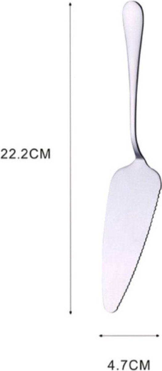 Cake Peel | Pizza Peel | Cake Cutter | Pizza Cutter | With Serrated Edge | Stainless Steel | Bronze - Flavour Fushion Cooking Shop