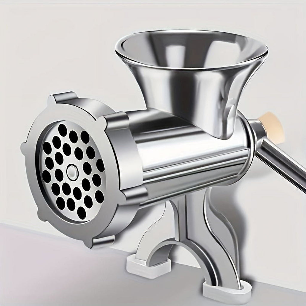 Stainless Steel Manual Meat Grinder With Tabletop Clamp - Heavy Duty Sausage Maker & Vegetable Crusher, Essential Kitchen Gadget