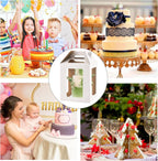 Tutuviw Tall Tiered Cake Box with Clear Windows containing a multi-layer cake, showcasing its design and features.