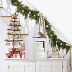 Tall tiered cake box with clear windows showcasing a beautiful 3-tier cake inside.