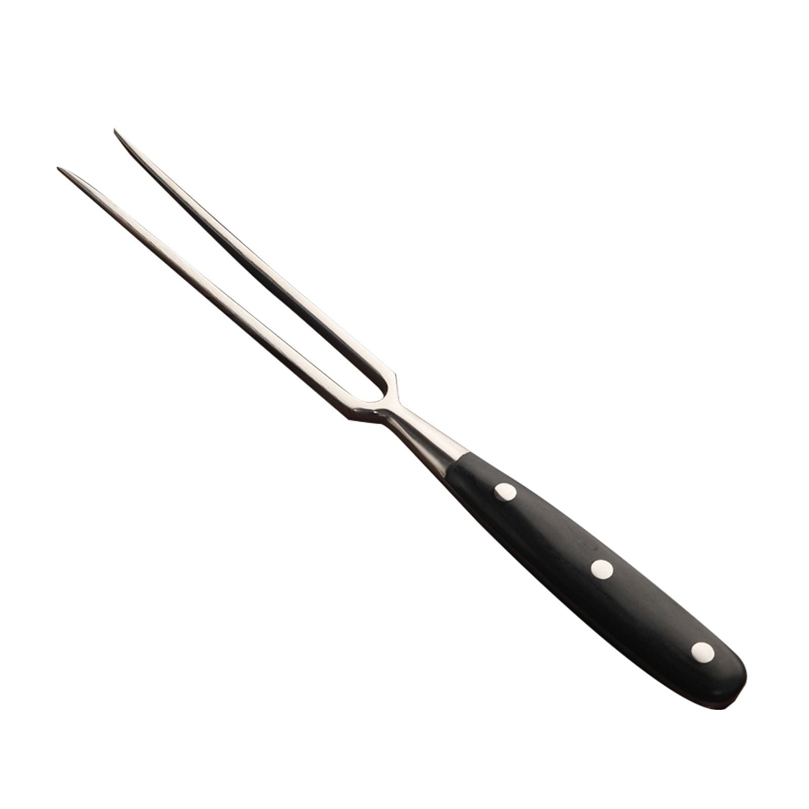 Stainless Steel Carving Fork with Redwood Handle, 11.8" Barbecue Fork Cutting Fork, Grilling Tools Meat Fork for Chicken Turkey Beef（B） B