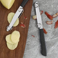 Quick Slicing Knife, Magic Fruit Vegetable Peeler Peeling Slicing Knife, Multifunctional Stainless Steel Fruit Slicer, for Vegetables, Julienne Peeler Vegetable Peeler Slicer, Kitchen Tool Multicolor