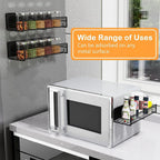 Magnetic Spice Rack for Refrigerator, Metal Strong Magnet Shelf