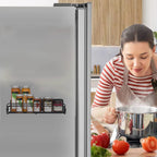Magnetic Spice Rack for Refrigerator, Metal Strong Magnet Shelf