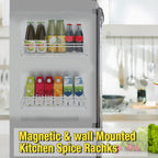 Magnetic Spice Rack for Refrigerator, Metal Strong Magnet Shelf