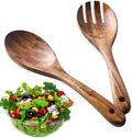 Salad Serving Utensils, Acacia Wood, Salad Spoon and Salad Fork, Salad Servers