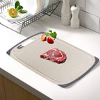 Darzheoy Whetstones Buckwheat Cutting Boards for Kitchen Dishwasher Safe Doubles Sided Beige