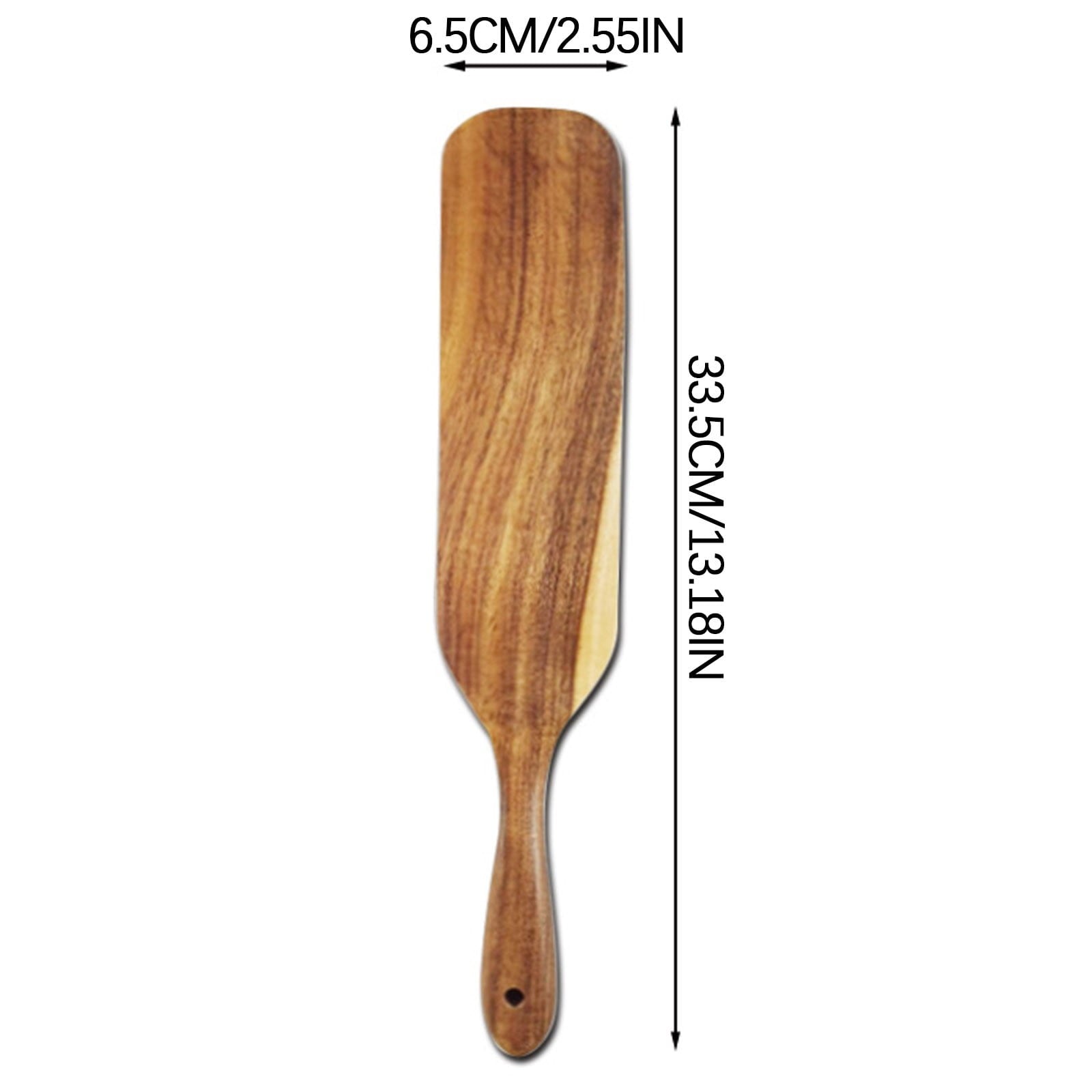 Kdkad Large Wooden Spoon, Wooden Spoon for Cooking, Large Wood Scoop Utensil, Kitchen Serving Scoop for Pot, Long Handle Spoon, Heavy Food Service Spoon, Mixing Spoon, Smooth Finish & Comfortable Grip As Show D