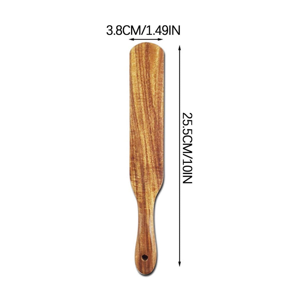 Kdkad Large Wooden Spoon, Wooden Spoon for Cooking, Large Wood Scoop Utensil, Kitchen Serving Scoop for Pot, Long Handle Spoon, Heavy Food Service Spoon, Mixing Spoon, Smooth Finish & Comfortable Grip As Show E