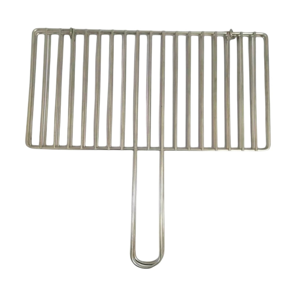 Kdkad Fish Grilling Basket, BBQ Grilling Basket, Folding Portable Stainless Steel BBQ Grill Basket for Fish Vegetables Shrimp with Handle 15×9.4 in Silver
