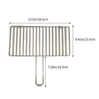 Kdkad Fish Grilling Basket,Fish Vegetables Shrimp with Handle 15×9.4 in Silver