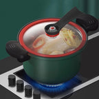 Darzheoy Nonstick Ceramic Coated Sauce Pan with Lid Green