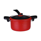 Darzheoy Nonstick Ceramic Coated Sauce Pan with Lid, Red