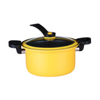 Darzheoy Nonstick Ceramic Coated Sauce Pan with Lid, Yellow