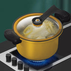 Darzheoy Nonstick Ceramic Coated Sauce Pan with Lid, Yellow