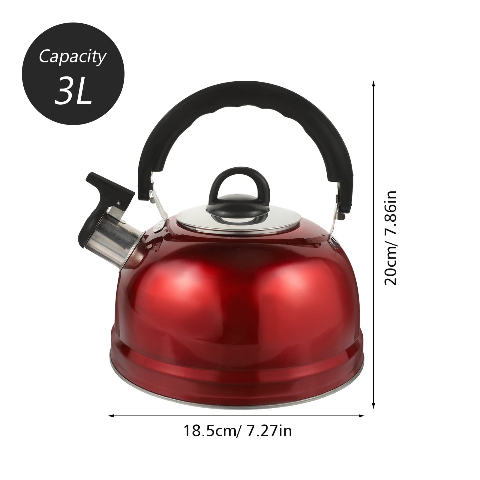 HOOWIFFY Whistling 1Pack 9.1In Tea Kettles Stovetop Whistling