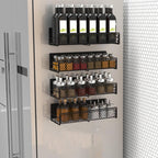 Darzheoy Magnetic Spice Rack Organizer Mesh Design for Refrigerator Oven,