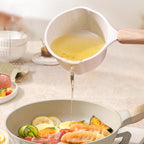 Non-Stick Saucepan with Glass Lid – White
