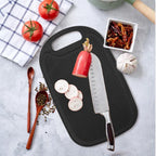 Chmadoxn Plastic Cutting Boards for Kitchen Dishwasher Safe, 12.8" x 7.8" x 0.1" Black