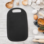 Chmadoxn Plastic Cutting Boards for Kitchen Dishwasher Safe, 12.8" x 7.8" x 0.1" Black