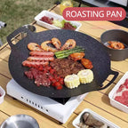 Chmadoxn Diameter 10.9 inch Universal Cast Iron Grill Pan,Multifunctional Frying Pan 10.9" A
