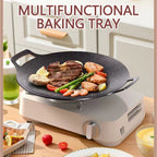 Chmadoxn Diameter 10.9 inch Universal Cast Iron Grill Pan,Multifunctional Frying Pan 10.9" A