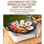 Chmadoxn Diameter 10.9 inch Universal Cast Iron Grill Pan,Multifunctional Frying Pan 10.9" A