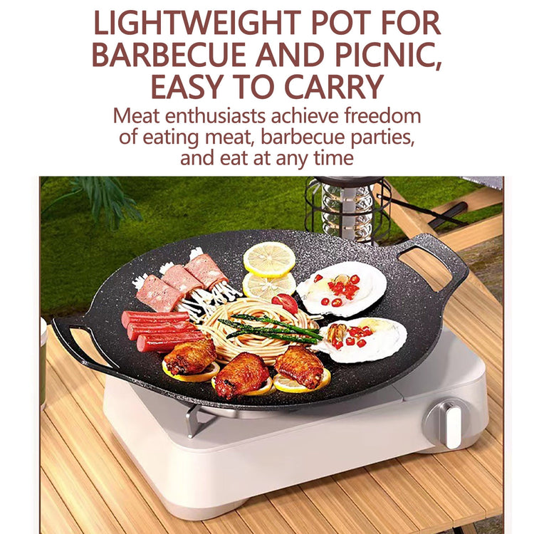 Chmadoxn Diameter 10.9 inch Universal Cast Iron Grill Pan,Multifunctional Frying Pan 10.9" A - Flavour Fushion Cooking Shop