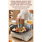 Chmadoxn Diameter 10.9 inch Universal Cast Iron Grill Pan Multifunctional Frying Pan As Show B