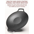 Chmadoxn Diameter 10.9 inch Universal Cast Iron Grill Pan Multifunctional Frying Pan As Show B
